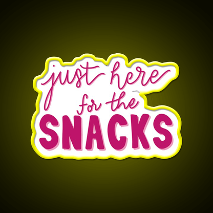 Just Here For The Snacks Pink Snack Food Led Neon Sign Rgb Color - Shineneon