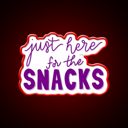 Just Here For The Snacks Purple Snack Food Led Neon Sign Rgb Color - Shineneon