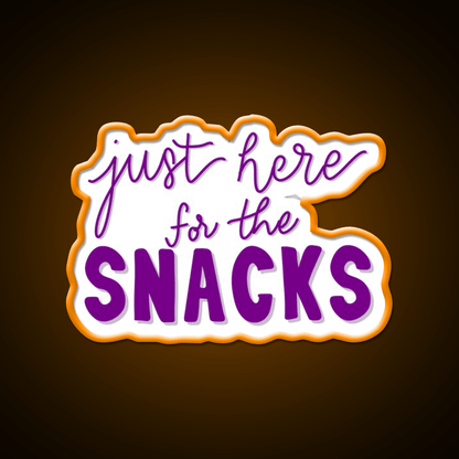 Just Here For The Snacks Purple Snack Food Led Neon Sign Rgb Color - Shineneon