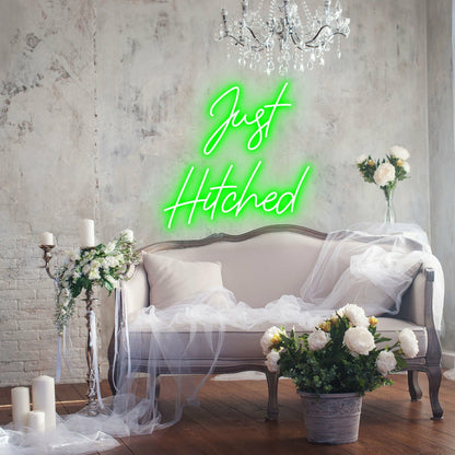 Just Hitched Joyous Neon Celebration For Newlyweds | Shineneon