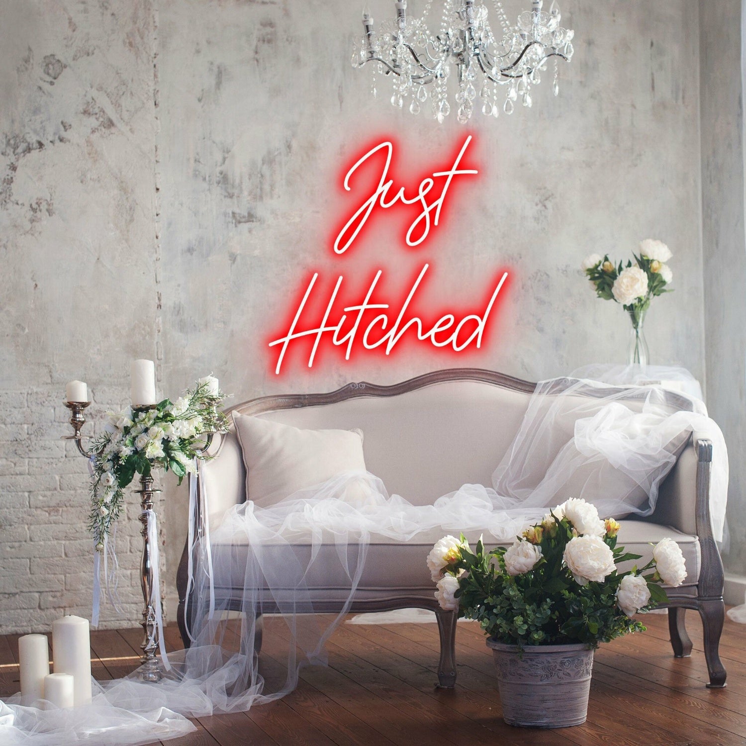 Just Hitched Joyous Neon Celebration For Newlyweds | Shineneon