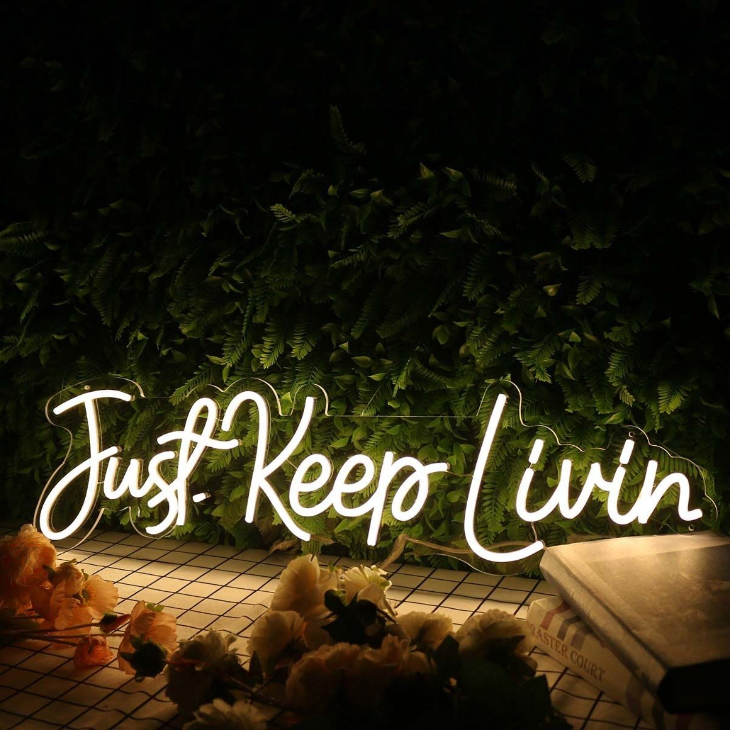 Just Keep Living Yellow Led Neon Sign - Shineneon