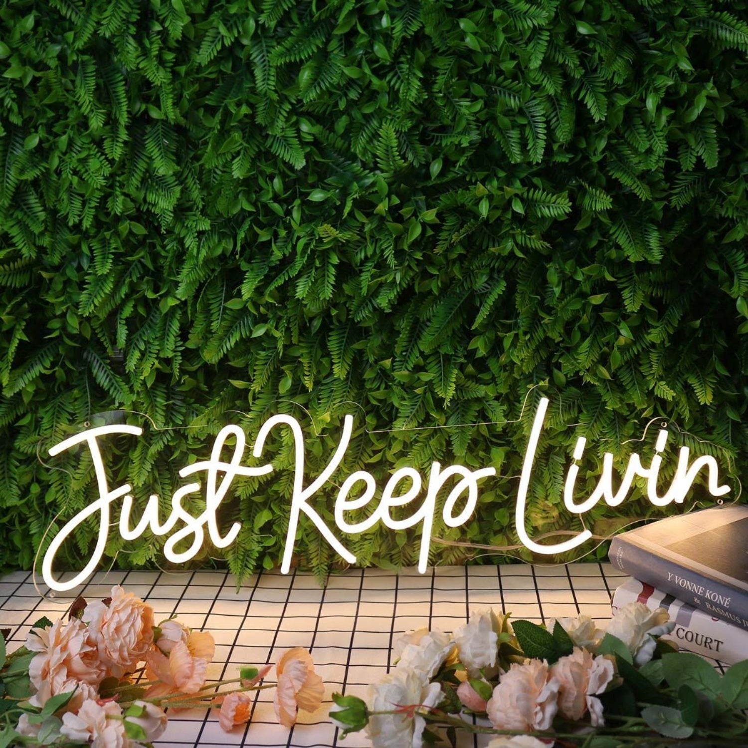 Just Keep Living Yellow Led Neon Sign - Shineneon