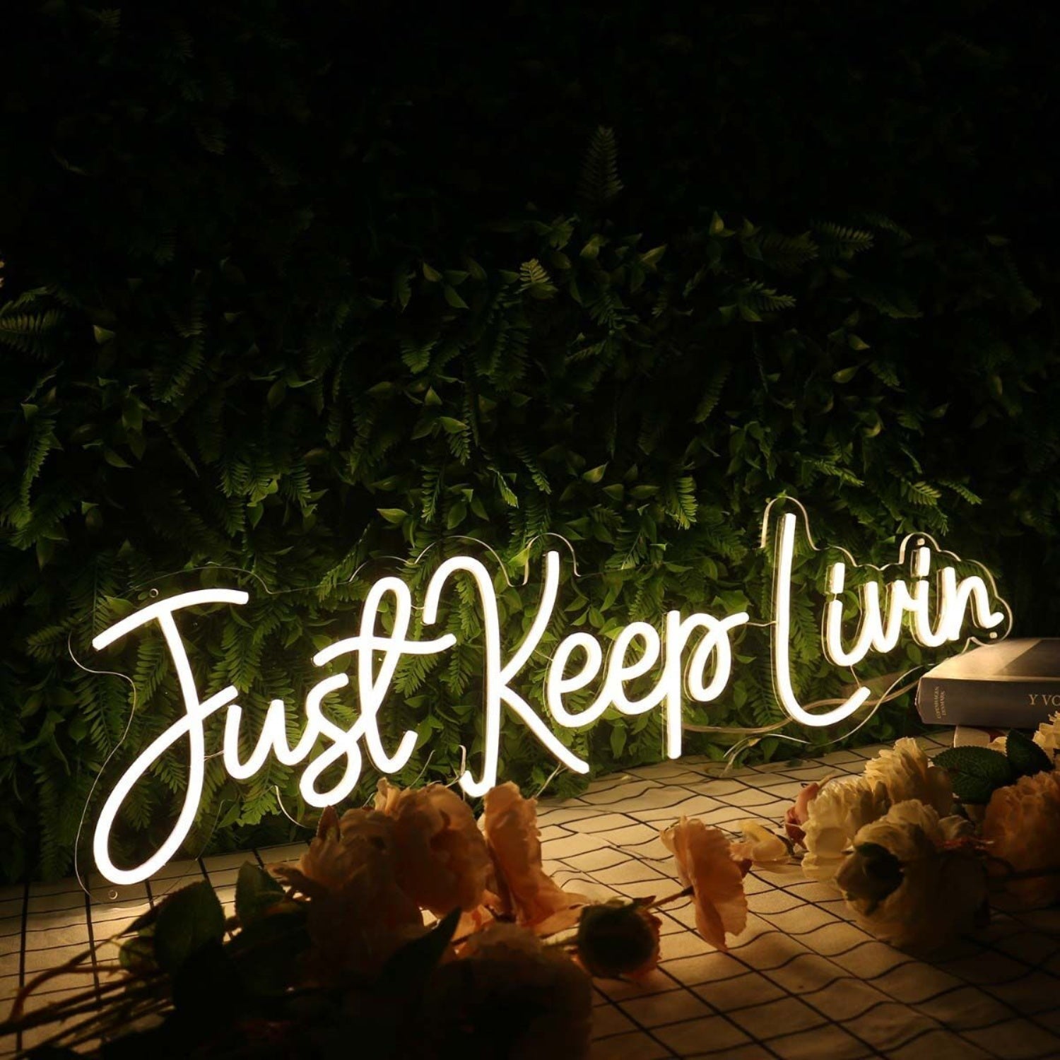 Just Keep Living Yellow Led Neon Sign - Shineneon