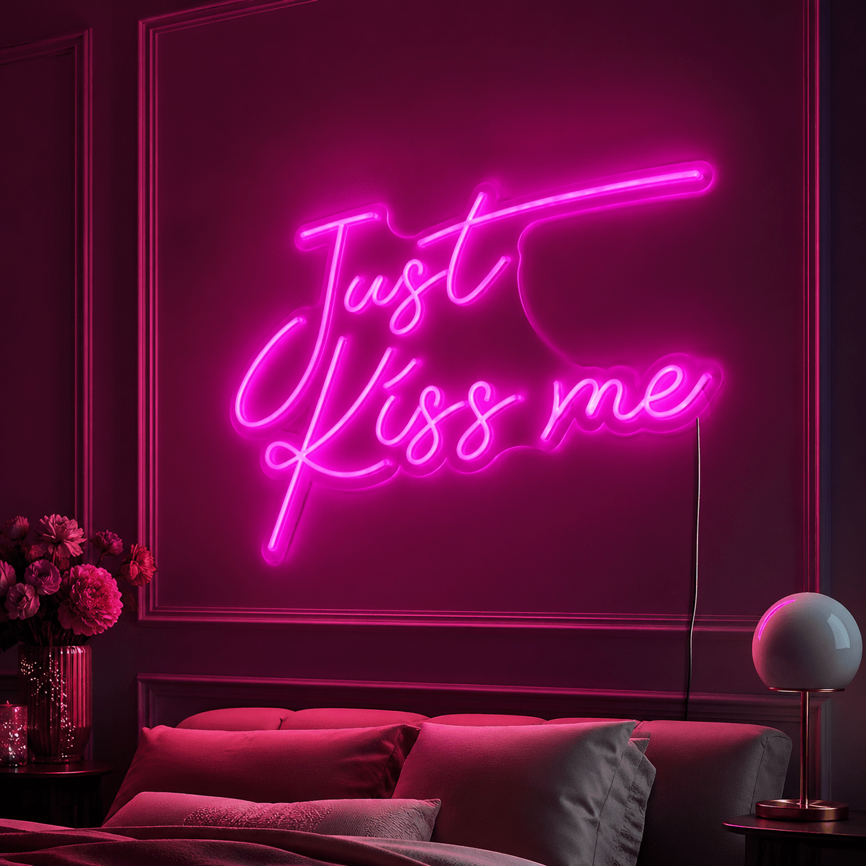Just Kiss Me Room Decor LED Neon Sign - Shineneon