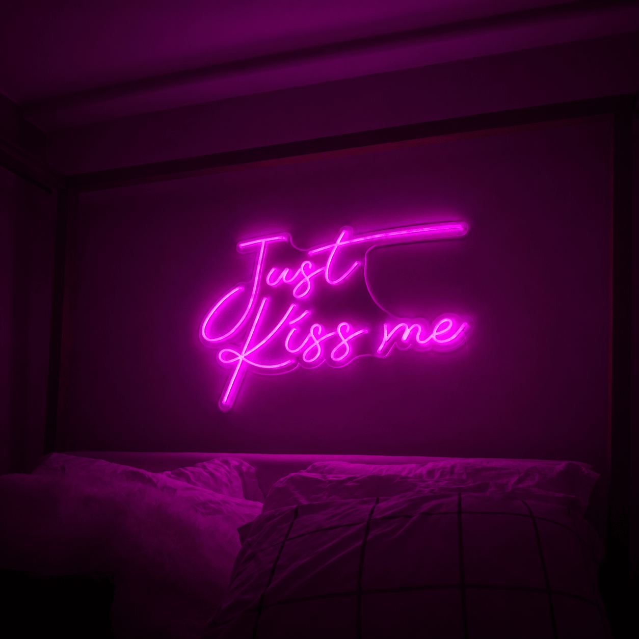 Just Kiss Me Room Decor LED Neon Sign - Shineneon