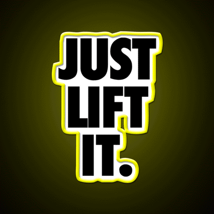 Just Lift It Black Gym Fitness Led Neon Sign Rgb Color
