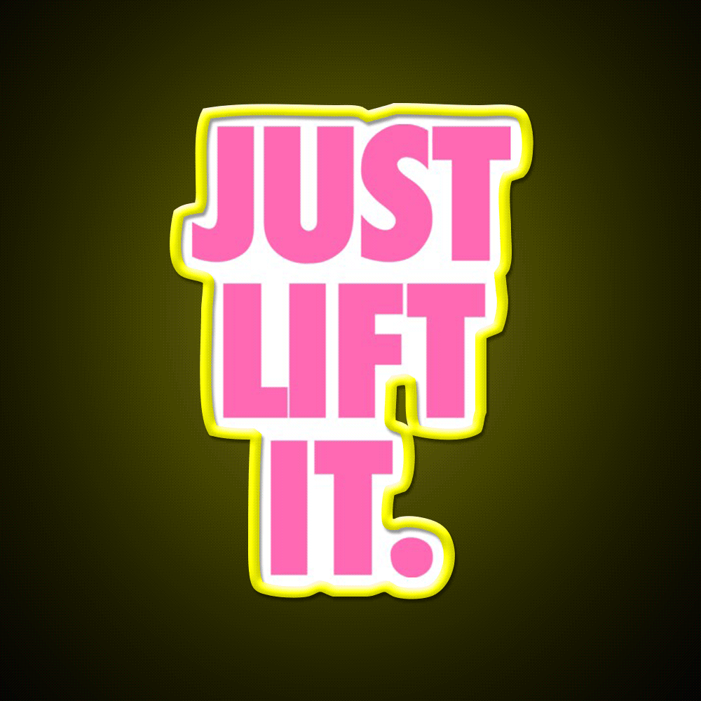 Just Lift It Pink Gym Fitness Led Neon Sign Rgb Color