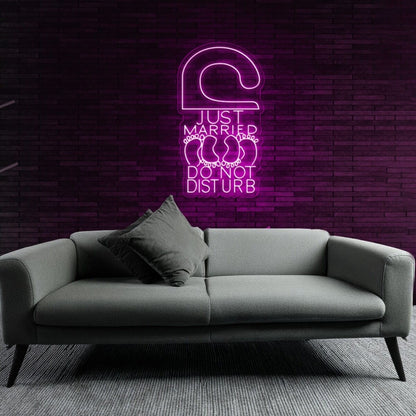 Just Married Do Not Disturb Romantic Wedding Sign Neon | Shineneon