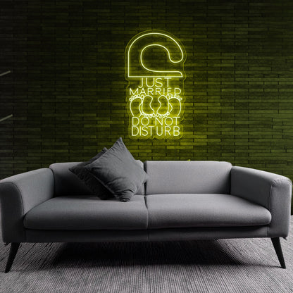 Just Married Do Not Disturb Romantic Wedding Sign Neon | Shineneon