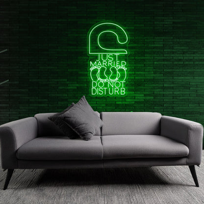 Just Married Do Not Disturb Romantic Wedding Sign Neon | Shineneon