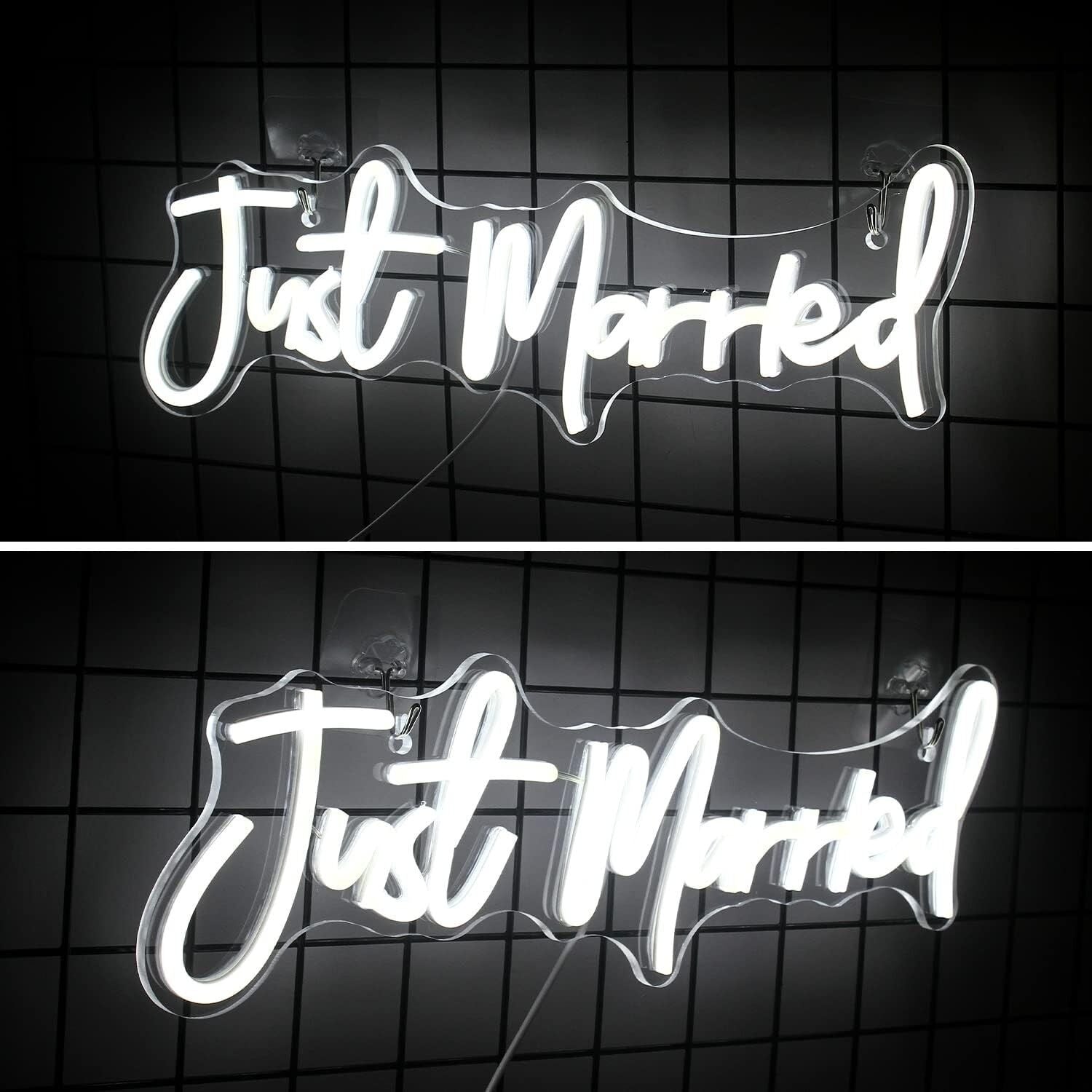 Just Married Neon Sign Wedding Celebration | Shineneon
