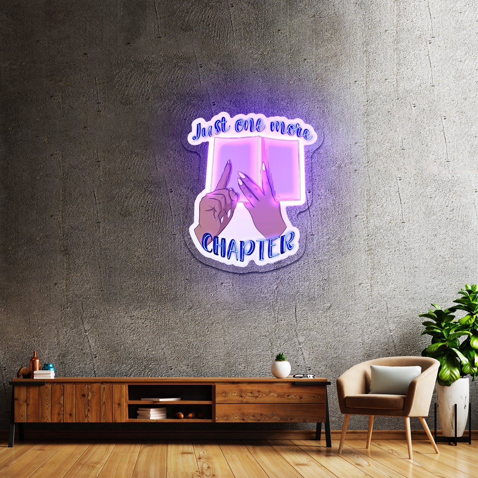 Just One More Chapter Artwork Aesthetic Neon Signs - Shineneon