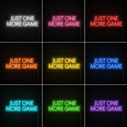 Just One More Game Neon Sign LED Neon Sign color grid