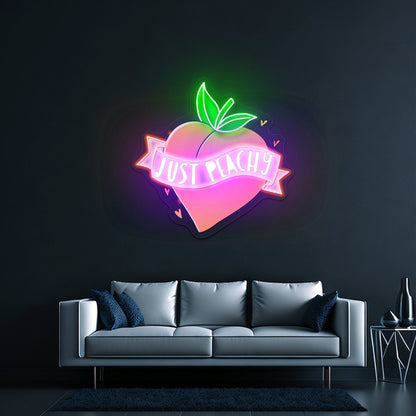 Just Peachy Mental Health Artwork Wall Art - Shineneon