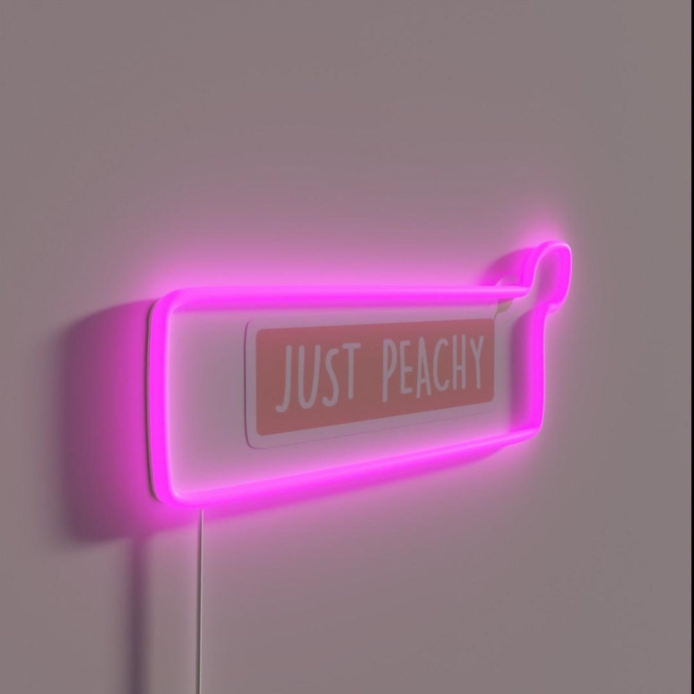 Just Peachy Rgb Led Neon Sign - LED neon sign close-up detail