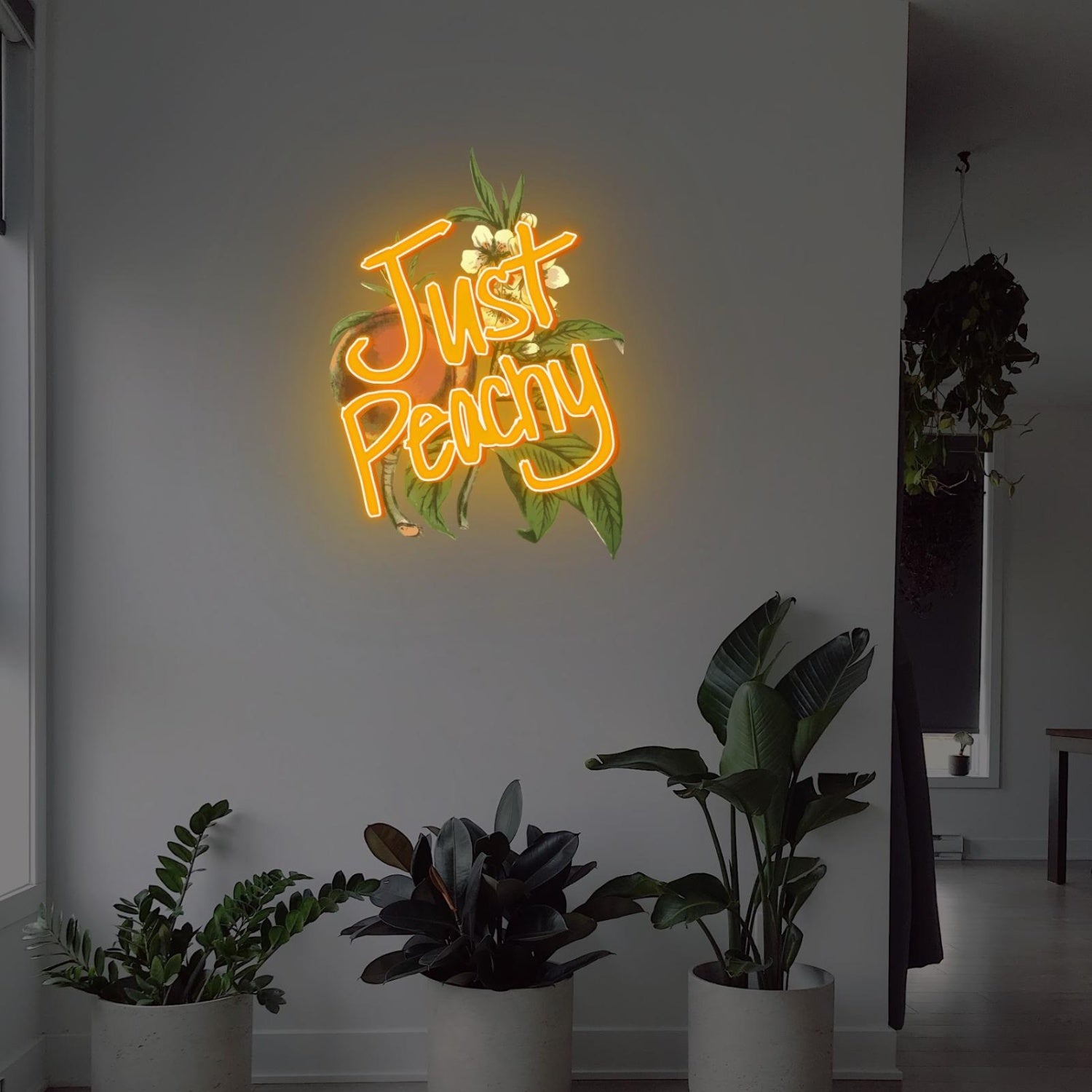 Just Peachy Vibrant Peach Led Neon Sign For Cozy Home Decor | Shineneon