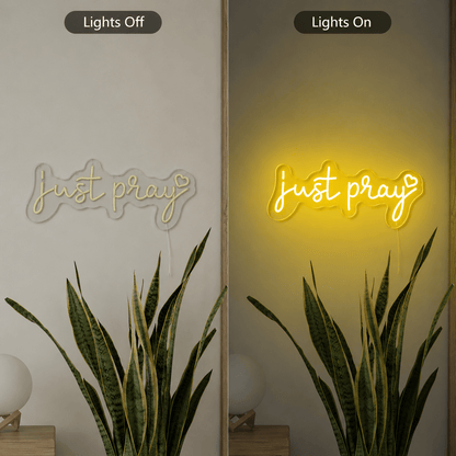 Just Pray Wall Decor LED Neon Sign - Shineneon