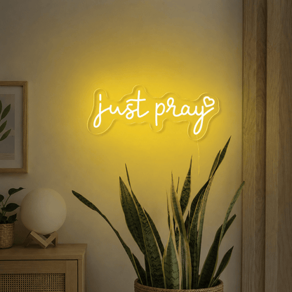 Just Pray Wall Decor LED Neon Sign - Shineneon
