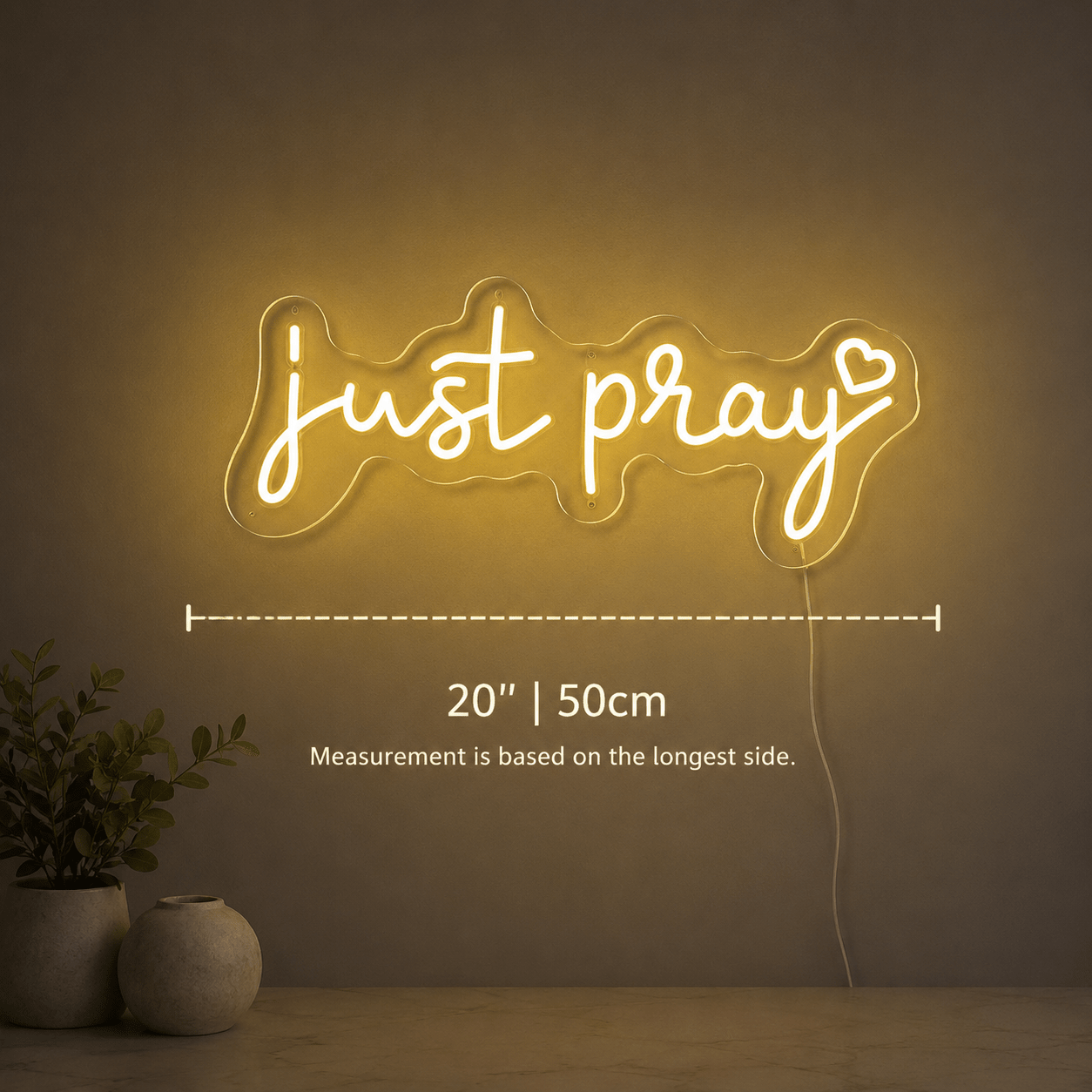 Just Pray Wall Decor LED Neon Sign - Shineneon
