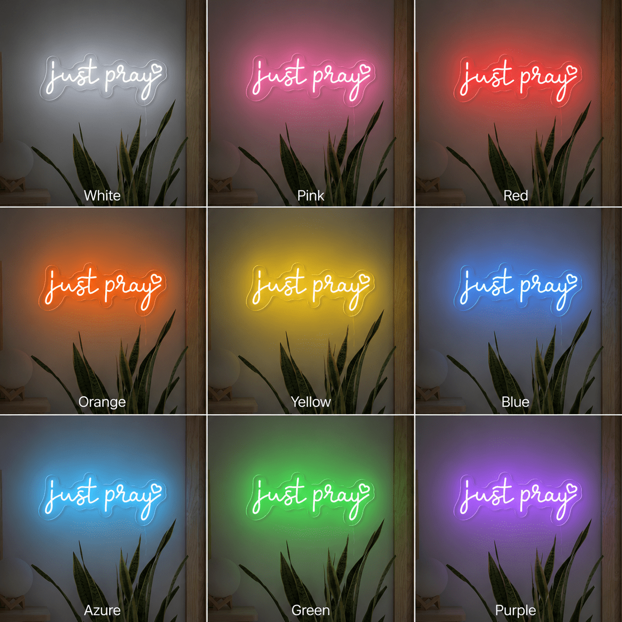 Just Pray Wall Decor LED Neon Sign - Shineneon