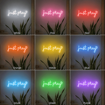 Just Pray Wall Decor LED Neon Sign - Shineneon