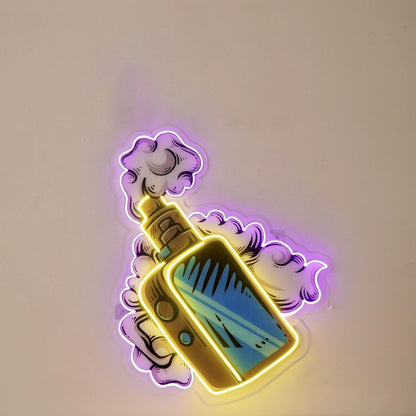 Just Relax Abstract Ribbon Uv Printed Led Neon Sign For Cozy Living Room Decor | Shineneon