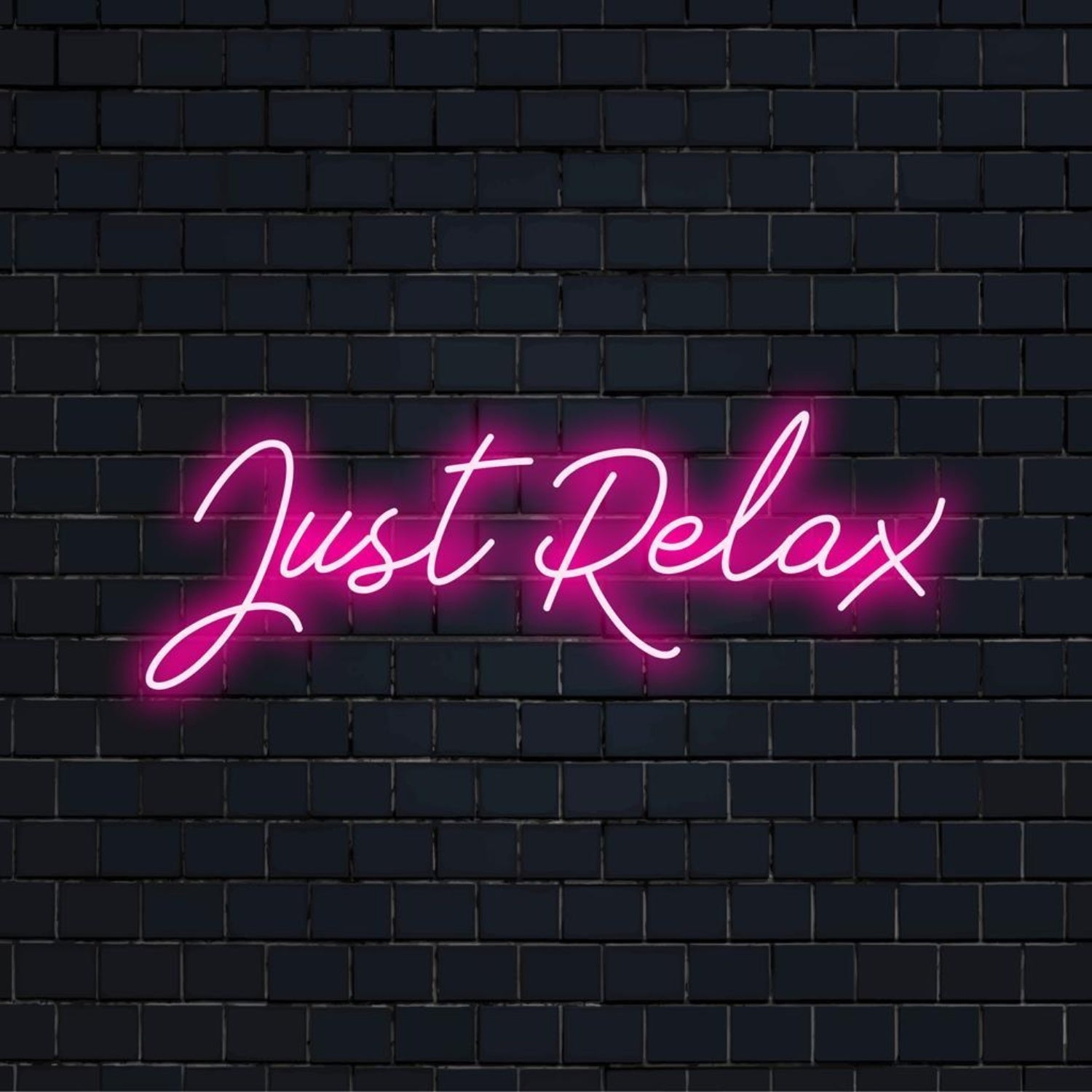 Just Relax Pink Glow Led Neon Sign For Home Decor Cafe Spa | Shineneon