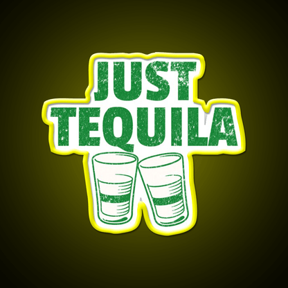 Just Tequila Drinking Humor May Contain Party Drink Tequila Led Neon Sign Rgb Color - Shineneon
