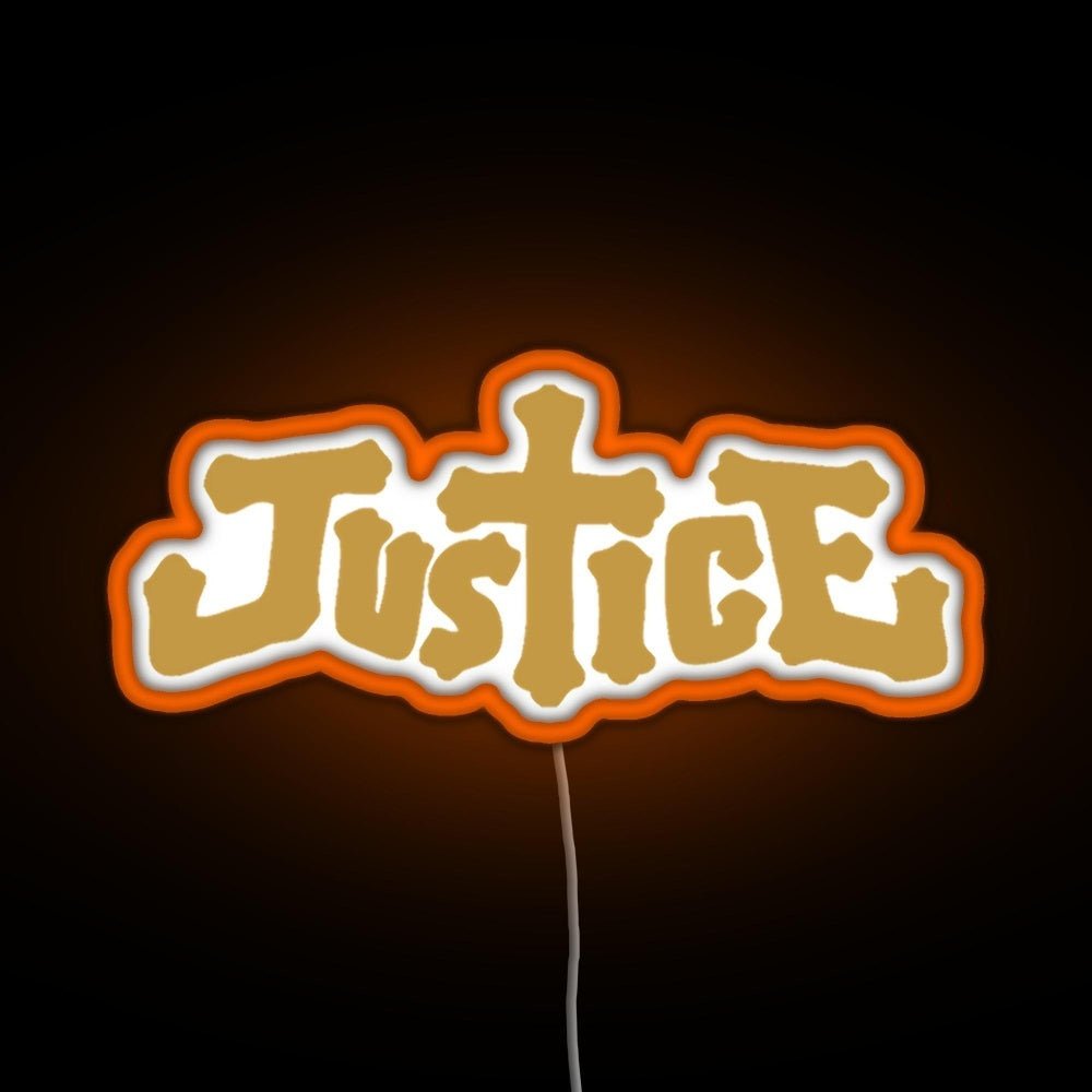 Justice Electro Music Logo Rgb Led Neon Sign Pop Wall Art - Shineneon