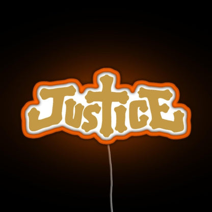 Justice Electro Music Logo Rgb Led Neon Sign Pop Wall Art - Shineneon