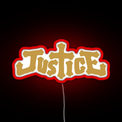 Justice Electro Music Logo Rgb Led Neon Sign Pop Wall Art - Shineneon