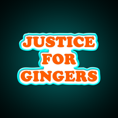 Justice For Gingers Beer Bar Decor Led Neon Sign Rgb Color - Size and dimension reference
