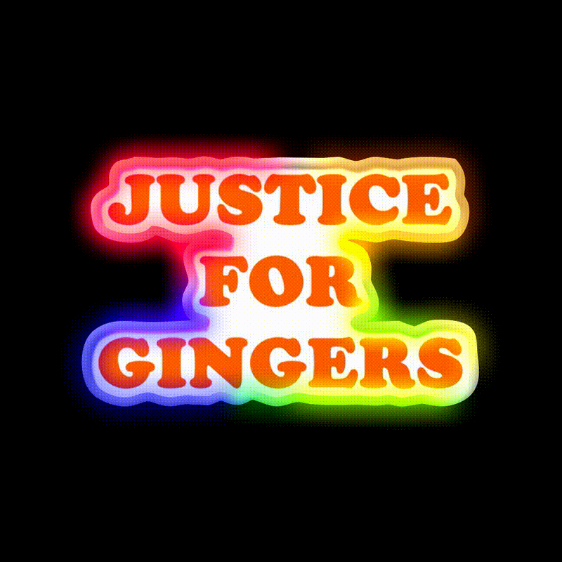 Justice For Gingers Beer Bar Decor Led Neon Sign Rgb Color - LED neon sign close-up detail