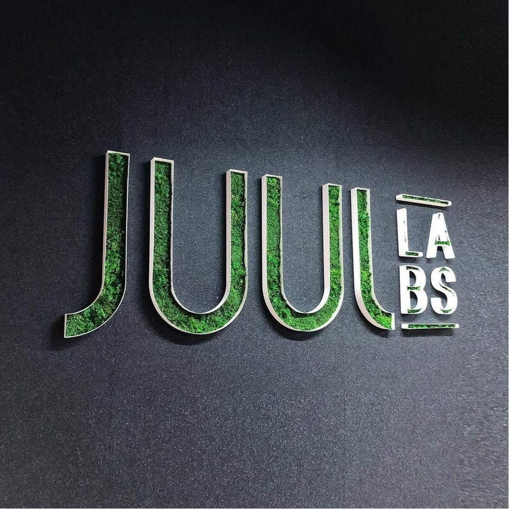 Juul Labs 3D Moss Letter Sign