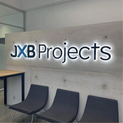 Jxb Projects 3D Backlit Letters Business Metal Led Sign - Shineneon