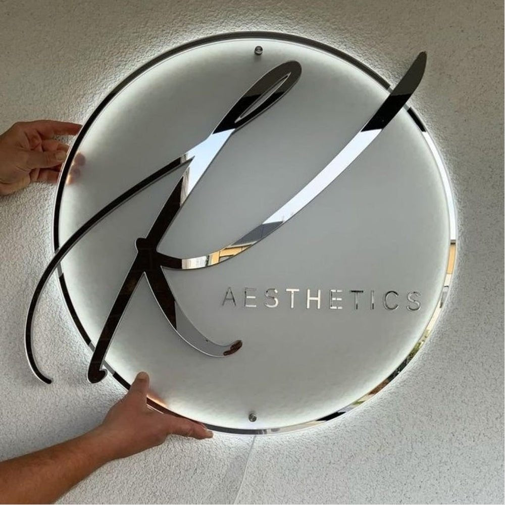K Aesthetics Acrylic Business Logo Sign - Shineneon