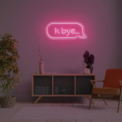 K Bye Blue Dialog Led Neon Sign For Modern Home Decor | Shineneon