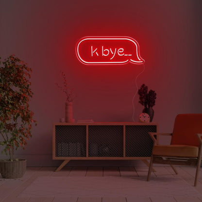 K Bye Blue Dialog Led Neon Sign For Modern Home Decor | Shineneon