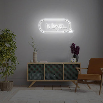 K Bye Blue Dialog Led Neon Sign For Modern Home Decor | Shineneon