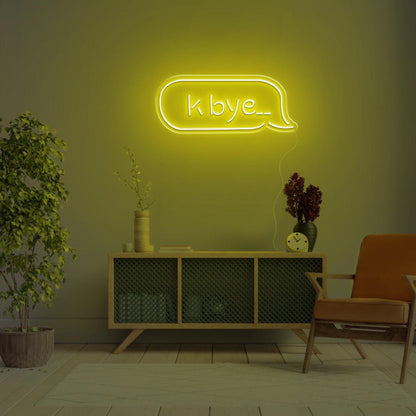 K Bye Blue Dialog Led Neon Sign For Modern Home Decor | Shineneon
