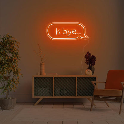 K Bye Blue Dialog Led Neon Sign For Modern Home Decor | Shineneon