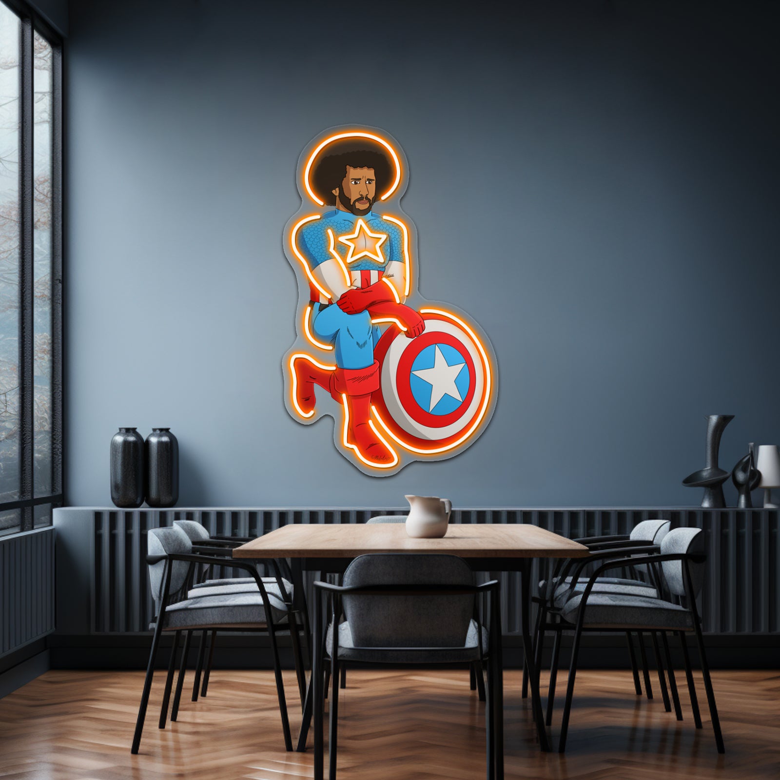 Kaeptain America Artwork Neon Signs For Sale | Shineneon