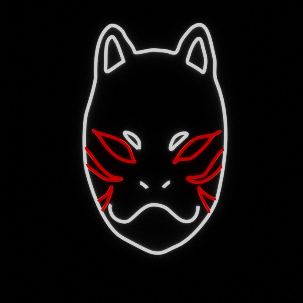 Kakashi Anbu Mask Neon Sign - Custom LED neon sign front view