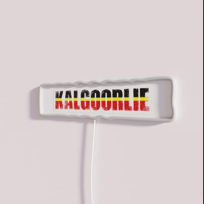 Kalgoorlie Western Australia Rgb Led Neon Sign - Neon sign mounted on wall in room