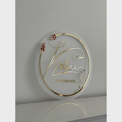 Kalina Lash Nail Studio Acrylic Business Logo Sign - Shineneon