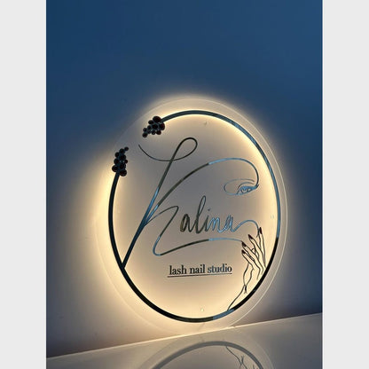 Kalina Lash Nail Studio Acrylic Business Logo Sign - Shineneon