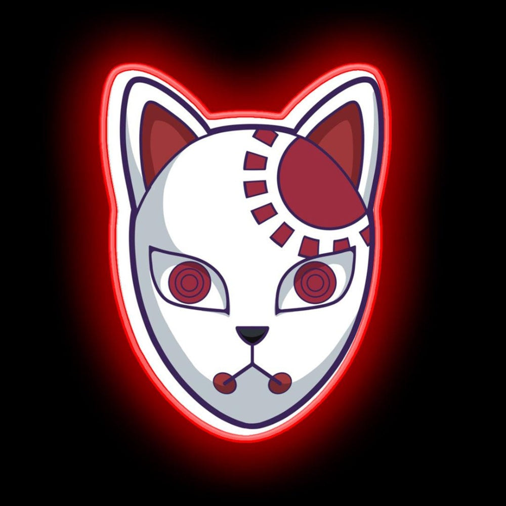 Kamado Tanjirou Kitsune Mask Demon Slayer Kimetsu No Yaiba Neon Sign - LED neon sign view 5