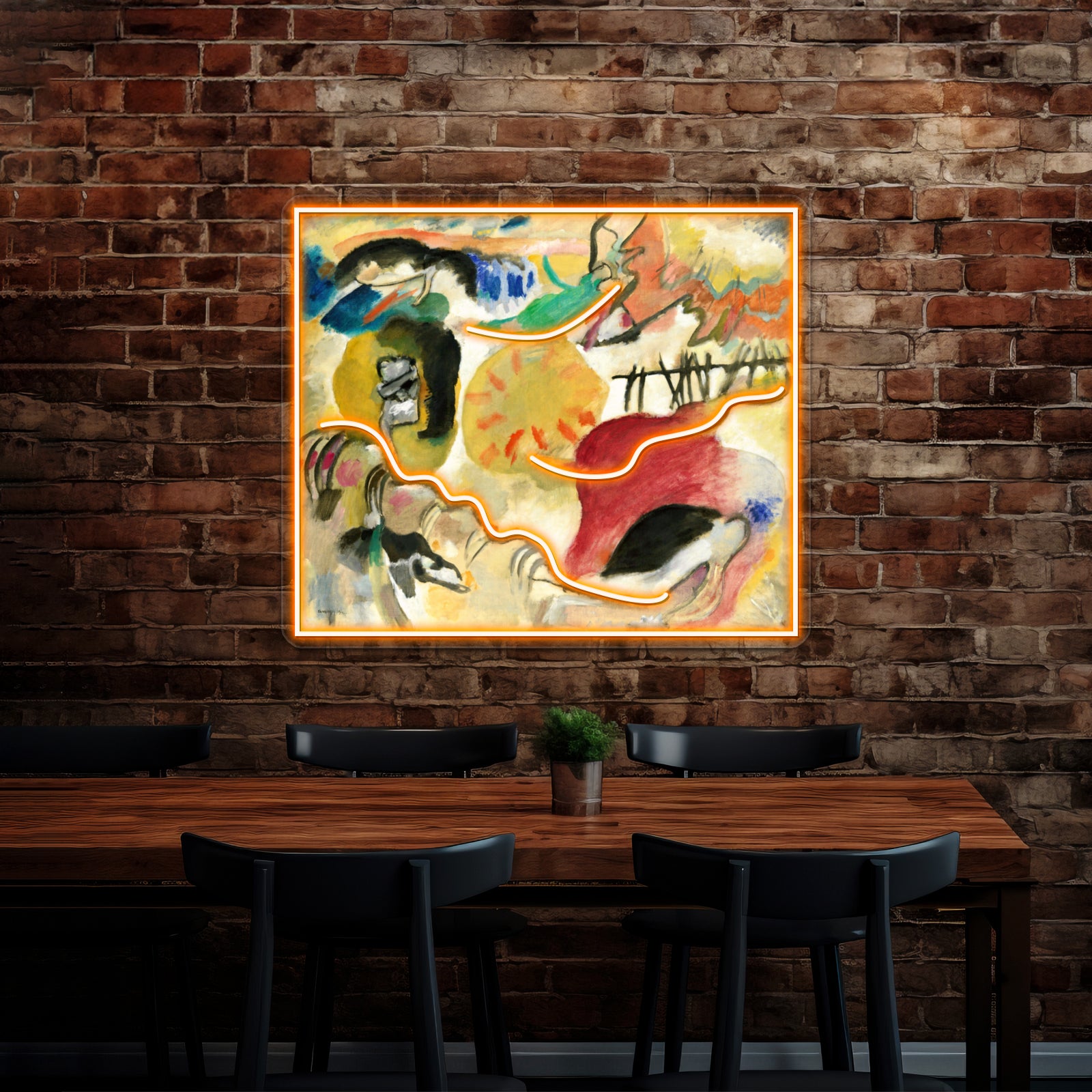 Kandinsky Garden Of Love Ii Kandinsky Abstract Free Forms Wall Artwork Neon Signs | Shineneon