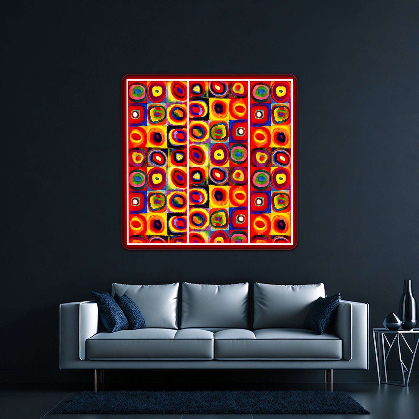 Kandinsky Modern Squares Circles Colorful Wall Artwork Neon Signs | Shineneon